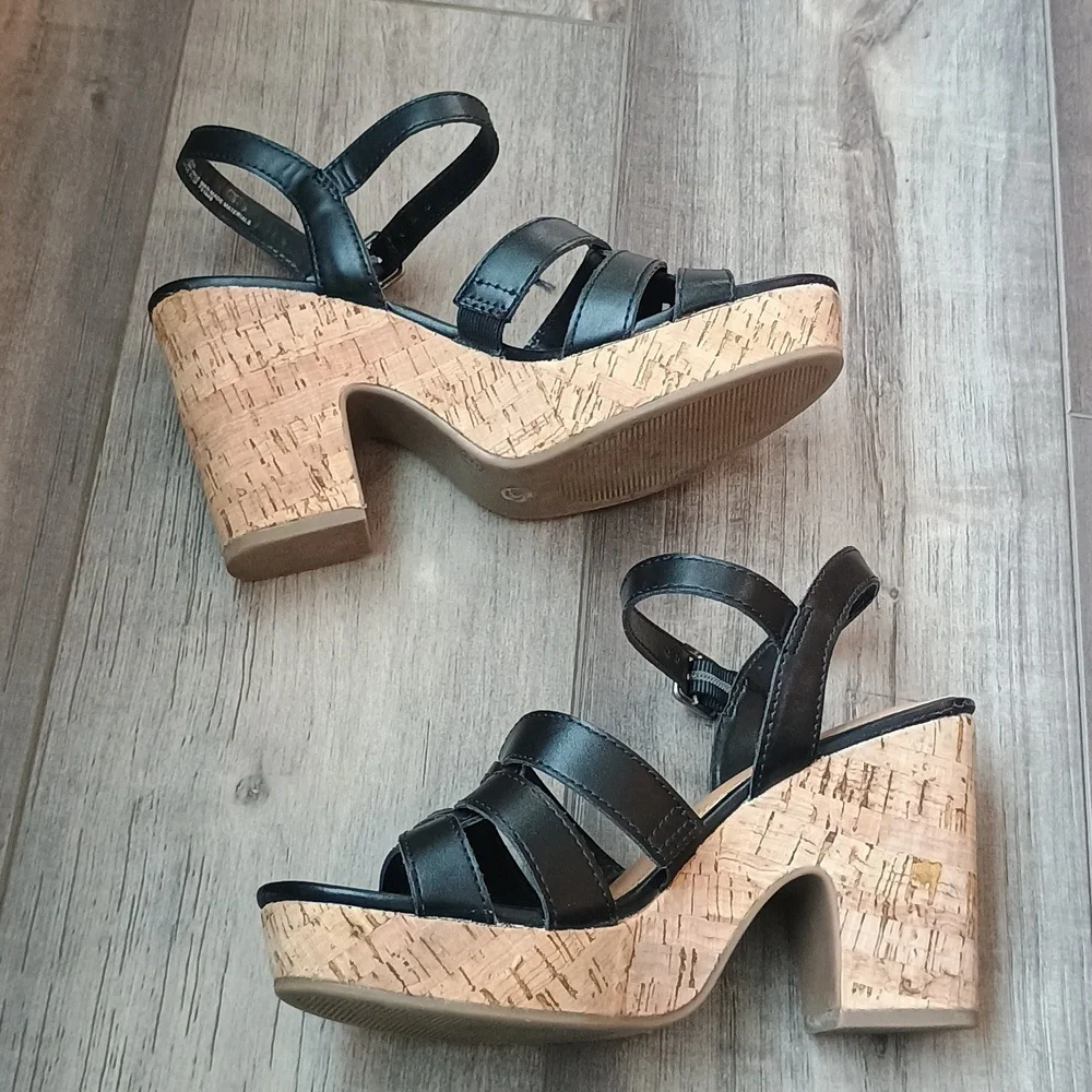 a.n.a wedge Block heeled sandals Size 8 - Picture 3 of 10